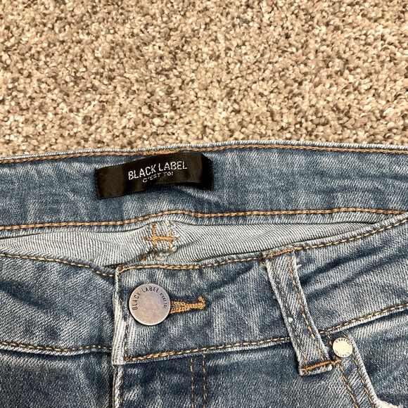 Black Label Skinny Patchwork Denim Designer Jeans, size 11 waist 31, EUC - Picture 4 of 7